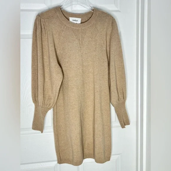 NWT BA&SH Nancy Puffed Sleeve Mini Sweater Dress - Picture 6 of 13